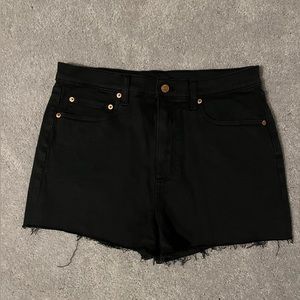 PINK size 30 black denim shorts